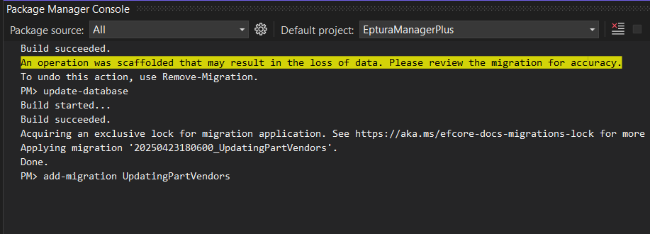 Quick Notes: EF Core Scaffolding (Reverse Engineering)